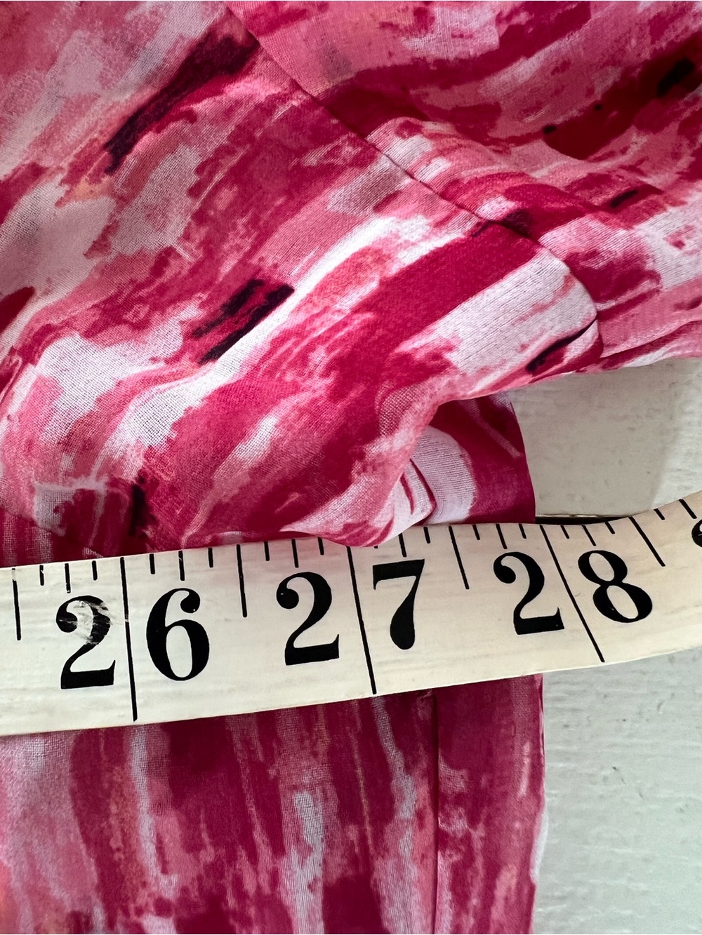 George Pink Abstract Print Split-Neck blouse - Picture 9 of 9